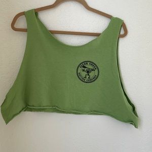One green rafting shirt 90s muscle tank